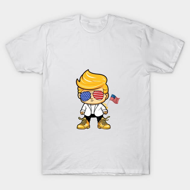 The golden sneaker edition - 1 (Thou shall not say his name version) T-Shirt by UmagineArts